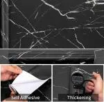 JAYDIP'S STOREHOUSE Black Marble Wallpaper 60 x 200 CM Kitchen/Furniture/Oilproof - Stain Proof