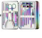 Beauté Secrets Manicure Pedicure Kit for Women and Men, Nail Clippers Set Pedicure 18 Pieces Stainless Steel Manicure Kit Professional Grooming Care Tools Nose Hair Scissors Nail File,