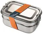 King International Steel Tiffin Lunch Box, 15 cm, Silver