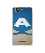 Casotec A Text Design Printed Silicon Soft TPU Back Case Cover for Yu Yureka