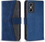 Autofocus Faux Leather Back Case Flip Cover for Tecno Pop 6 Pro with ID Card Slot | Foldable Stand | 2 Card Slot | 1 Cash Slot | Magnetic Closure - Executive Blue, 23738