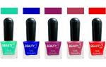 OUR Beauty Multicolor  High Quality Quick Dry Long Lasting Hd Colors Nail Polish Yt36, 40 ml (Set Of 5)