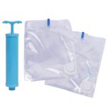 Kuber Industries Vacuum Storage Bags|Space Saver Bags|Travel Vacuum Storage Seal Bags for Comforters Blankets Clothes Pillows With Hand Pump,70x100 cm,Pack of 2 (Transparent)