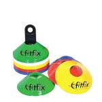 Fitfix Plastic Disc Cones Set Space Marker For Training, Football, Kids, Sports (Pack Of 50)