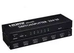 Tech Gear 2x4 HDMI Matrix switch splitter Support ARC/MHL/4Kx2K3D HDMI 2 in 4 out Switch Media Streaming Device (Black)