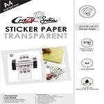 Crazy Sutra 50 Sheets A4 Self-Adhesive Sticker Transparent (PVC) Paper for Inkjet Printer