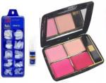 bingeable Sp 4In1Blusher Kit Artificial White Nails Set (Set Of 3)