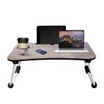 RIVARAJ Foldable Wooden Laptop Bed Tray Table, Multifunction Lap Tablet Desk with Cup Holder - 7
