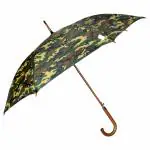 Fendo Marshal Straight 23 Inch Wooden Sun And RainProof Regular Umbrella For Men And Women (military Silver)