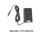 SOLUTIONS-365 LAPTOP ADAPTER CHARGER DELL 65W 7.4*5.0 BIG PIN Latitude 3300 3380 3390 5280 Laptop adapter charger