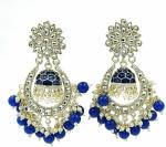Gyaan Jewels Handmade Gold Plated Jhumki Earring Blue (Women and Girls)