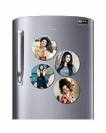 Deep Prints Square Acrylic Personalized Photo Fridge Magnet (7.6 x 7.6 cm) (Pack of 4)