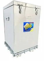 BOBBY Stainless Steel Grain Storage Big Containers With S.S. Trolley (50 KG CONTAINER WITH TROLLEY)