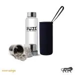 Fuze Borosilicate Glass Bottle with Removable Filter & 1 pack of Alkaline Balls(Blue)500ML