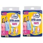 Lifree Ultimate Comfort and Convenience: Adult Diapers 10 Count Pck of 2