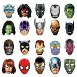 Festiko Avenger Theme Cardboard Super Hero Party Decoration Face Masks for Kids (Pack of 20)