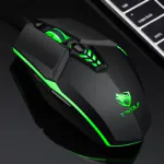 T-WOLF G510 Wired Gaming Mouse, 6 Button 4 Color LED 3200 DPI Mouse for LaptopPC Wired
