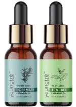 Youngtre Tea Tree & Rosemary Essential Oil 100% Pure for Skin Lightening & Reduce Acne, Pimple, Wrinkles, Fine Lines, Aging Problem & Hair Growth & Aroma(10ml Each, Pack of 2)