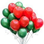 Festiko Red And Green Balloon Combo For Christmas Decoration, Birthday, Anniversary, Marriage Decoration And Celebration