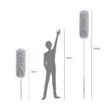 GLITZKIVA Flexible Duster For Fan Cleaning Mop With Long Rod | Fan Cleaner Brush With Long Rod | Spider Web Cleaner Stick | Fan Cleaning Brush | Fan Duster| Dusting Brush For Home Cleaning | Dust Cleaner | Microfiber Duster For Home Cleaning