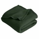 HOME STYLISH Plain Polar Fleece Heavy Weight Double Bed Blanket Warm Soft & Comfortable for Winter/AC Room/Hotel/Donation/Travelling 90X90 Inch Green