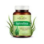 Vedikroots Plant Based Spirulina Capsules - Natural Supplement for Calcium | Immunity Booster | Support Weight Management | 60 Veg Capsules (Pack of 1)