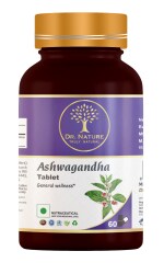 Dr. Nature Ashwagandha Ayurvedic Medicine (500mg) | Boost Mind's memory | Reduce stress | Improves sexual function | Immunity Booster Supplement (60Tabs)