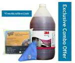 Combo Offer - 3M P3 Professional Glass Cleaner + 3M Scotch-Brite Microfibre cloth (40x40 cm) | Removes hard water marks with a streak free cleaning | 5 Ltr (pack of 1)