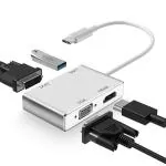 Microware VGA, USB Type C, DVI, HDMI Adapter for Monitors