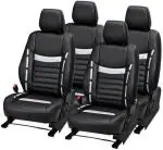AUTO-SAFE Premium Black, Silver Leatherette Car Seat Cover for Hyundai Venue