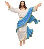 Karighar Blue, White Resin Jesus Christ Catholic Idol Perfect