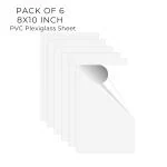unixaa Pack Of 6 (8X10 INCH) Plexiglass/PETG/Plastic Transparent Acrylic Sheet With Double Sided Protective Films for Picture Frames, Crafting Projects, Cricut Cutting and Etc