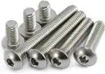 RELY (Pcs-25) M6x16 mm Button Head Cap Screw Stainless Steel Grade 304 | Allen Head Button Cap Screw with Allen Key 1 Pc | Allen Round Mushroom Head Screw Stainless Steel (Size-Thread- 6mm x Length-16mm)