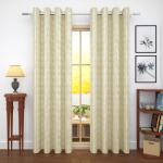 Story@Home Jacquard 400 GSM Cream 1 U Long Door Curtain-9 feet