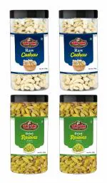 YUM YUM Premium Dry Fruits Combo Pack- Cashews Kaju(500g) & Raisins Kishmish(500g) 1kg