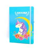 GOLD LEAF-Unicorn Dairy NoteBook With 80 Pages Blue Colour