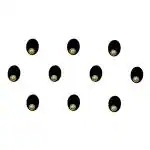 Comet Busters Oval Black Bindi With Pearl (10mm) (BIN1054) Pack of 1