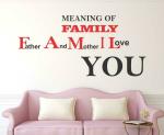 Lanstick Vinyl Multicolor Meaning Of Family Self Adhesive Wall Sticker 31 inch