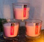 RTWARE Scented Votive Glass Candles for Home Décor Fragrance Pack of 3 Jasmine.