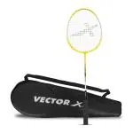 Vector X VXB 150 Badminton Racquet Aluminium Head and Steel Shaft with Full Cover (Yellow)