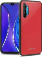 Lenient Xiaomi Redmi Note 10 Pro Red Glass and Silicon Shock Proof Back Cover