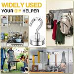 BELISMA Magnetic Hooks, Magnets Hook for Fridge, Refrigerator Hook Hanging, Magnetic Hanger for Curtain Hooks Kitchen, Cruise, Classroom, Workplace, Office and Garage etc