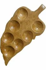 ArtRight Wooden Palette - Mini Palette Leaf Designer Palette for All Painting and Drawing Purposes (Oil, Watercolour, Acrylic, Gouache, Mixed Media) for Kids, Professionals, Artists and Students