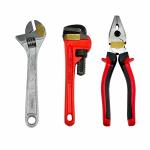 GLOBUS Durable Adjustable Wrench, Plier and Pipe Wrench 3 Piece