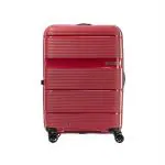 American Tourister Trolley Bag For Travel | LINEX 77 Cms Polypropylene Hardsided Large Check-in Luggage Bag | Suitcase For Travel | Trolley Bag For Travelling, Red