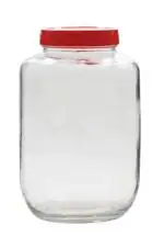 Glass Barni jar with plastic lid & Containers for Kitchen Pantry, Snacks, Masala 3000ml (1pcs)