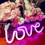 GLOWSERIE Diwali Decorations Items for Home and Wall Decor Pink Love Neon Signs Light LED Neon Art Decorative Lights for Diwali Gift, Bedroom, House,