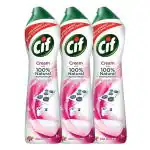 Cif Pink Multipurpose Surface Cleaner Cream With Floral Fragrance, 500 Ml (Pack Of 3)