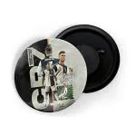 Dhcrafts Grey Metal Cristiano Ronaldo Cr7 D1 Printed Fridge Magnet, 5.8 Cm