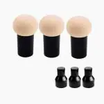 AVTY Mushroom Makeup Sponge Cosmetic Blender Puff Latex Free Face Sponge Beauty Puff Makeup Brush Sponge with Handle Case for Concealer BB Cream Foundation Makeup Tools (3 Pack, Skin Color) ()
